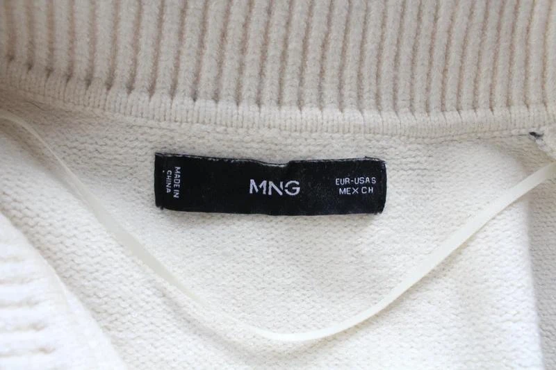Thick Mango sweater in black and ecru stripes – photo 3